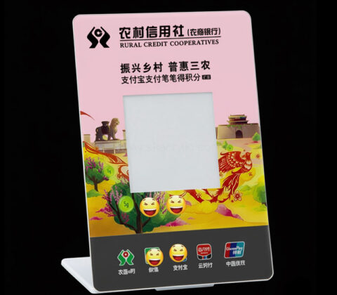 Custom acrylic shops QR code scanning sign