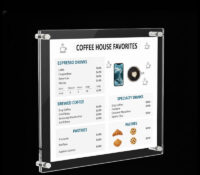 Custom acrylic hanging coffee shop menu frame BS-536 Custom acrylic hanging coffee shop menu frame