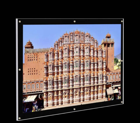 Custom acrylic wall mounted frameless photo frame