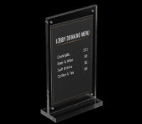 Custom acrylic lobby drinking magnetic menu holder SH-1084 Custom acrylic lobby drinking magnetic menu holder