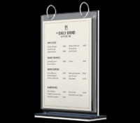 Custom acrylic flip menu stand SH-1085 Custom acrylic flip menu stand