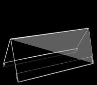 Custom acrylic V shape desk name plate holder SH-1088 Custom acrylic V shape desk name plate holder