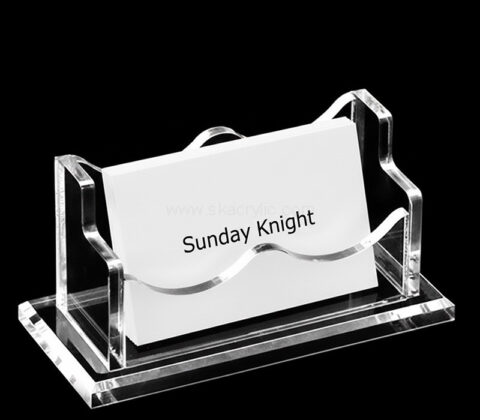 Custom desk acrylic business card holder
