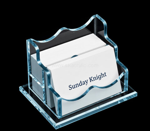 Custom acrylic 2 tiers business card holders