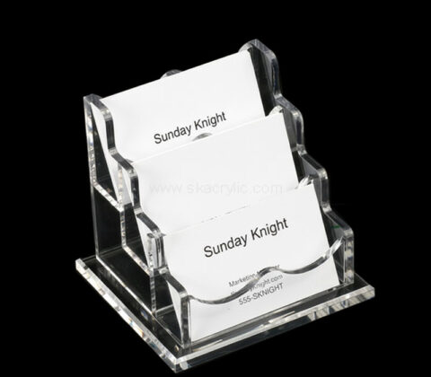 Custom acrylic 3 tiers business card holders