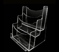 Custom acrylic 3 literatures holders with cards holder BH-2653 Custom acrylic 3 literatures holders with cards holder