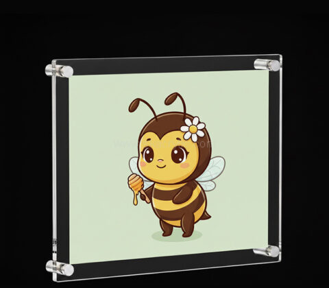 Custom acrylic floating picture frame