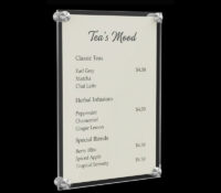 Custom acrylic wall tea shop poster frame BS-545 Custom acrylic wall tea shop poster frame