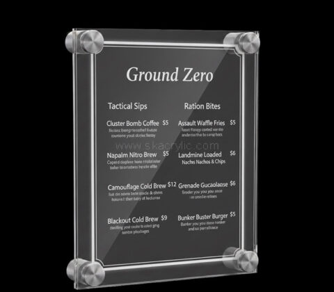 Custom acrylic wall snacks poster frame