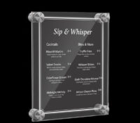 Custom acrylic wall beverage shop poster frame BS-548 Custom acrylic wall beverage shop poster frame