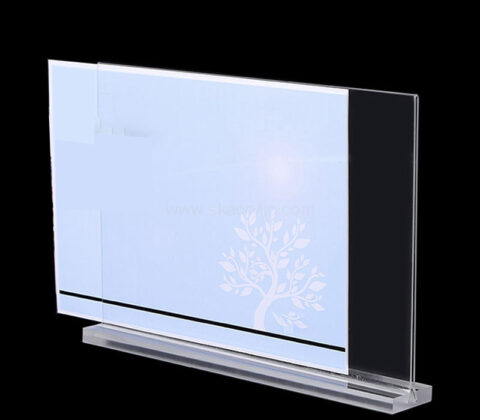 Custom acrylic countertop T shape AD holder