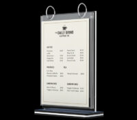 Custom acrylic coffee shop menu holder SH-1102 Custom acrylic coffee shop menu holder