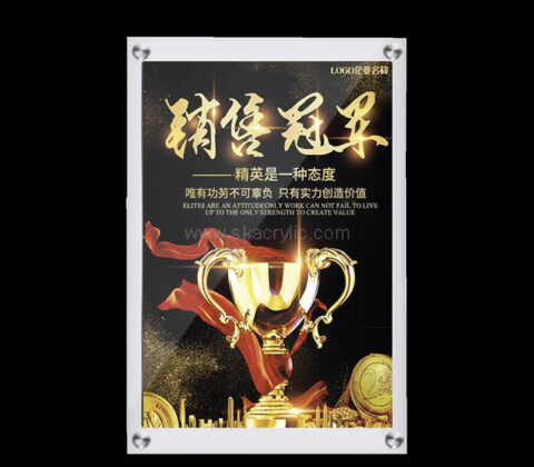 Custom acrylic hanging sign holder for office