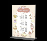 Custom acrylic coffee shop table menu stand SH-1103 Custom acrylic coffee shop table menu stand