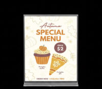 Custom acrylic modern cafés table menu stand SH-1104 Custom acrylic modern cafés table menu stand