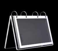 Custom acrylic flip V shape sign holder SH-1107 Custom acrylic flip V shape sign holder