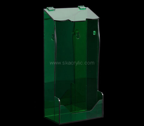 Custom acrylic wall pamphlet holder with cards pocket