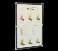 Custom acrylic floating café menu display sign BS-561 Custom acrylic floating café menu display sign