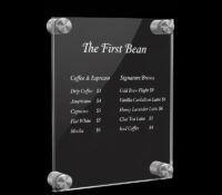 Custom acrylic floating coffee menu wall sign BS-562 Custom acrylic floating coffee menu wall sign