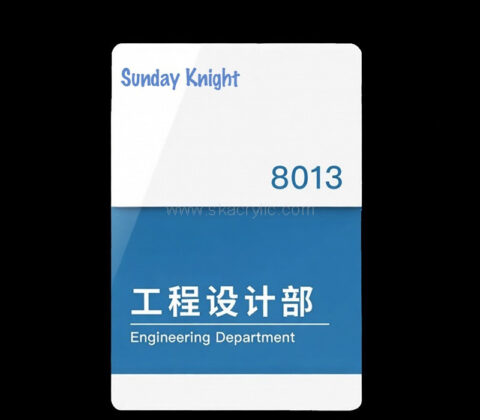 Custom acrylic wall engineering department sign