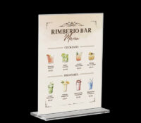 Custom acrylic T-shaped menu holder SH-1111 Custom acrylic T-shaped menu holder