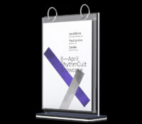Custom acrylic flip sign holder SH-1116 Custom acrylic flip sign holder