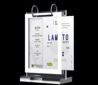 Custom acrylic vertical flip menu holder SH-1117 Custom acrylic vertical flip menu holder