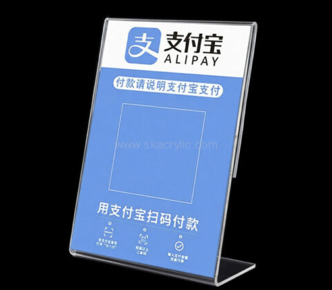 Custom acrylic retail shop payment sign holder