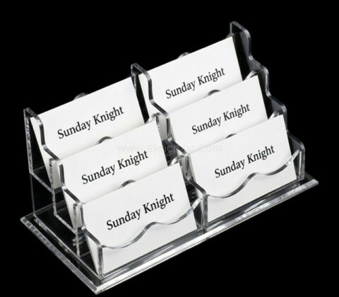 Custom acrylic 6 pockets business name card holders