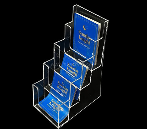 Custom acrylic wall 4 pockets catalog holder