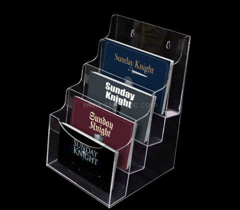 Custom acrylic hanging 4 pockets flyers holder