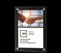 Custom acrylic wall mounted AD sign holder BS-574 Custom acrylic wall mounted AD sign holder