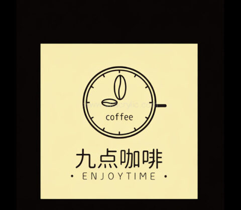 Custom acrylic wall coffee shop advertising sign holder