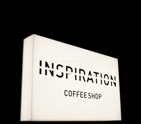 Custom acrylic wall advertising light box sign