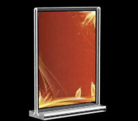 Custom acrylic vertical sign holder SH-1123 Custom acrylic vertical sign holder