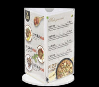 Custom rotating 3 sided acrylic menu holder SH-1126 Custom rotating 3 sided acrylic menu holder