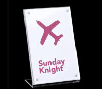 Custom acrylic L shape magnetic sign holder SH-1127 Custom acrylic L shape magnetic sign holder