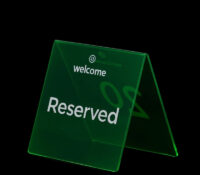 Custom acrylic V shape reserve table number holder SH-1129 Custom acrylic V shape reserve table number holder