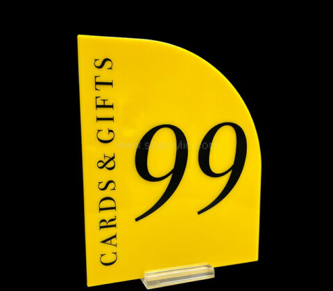 Custom acrylic bar decor number sign