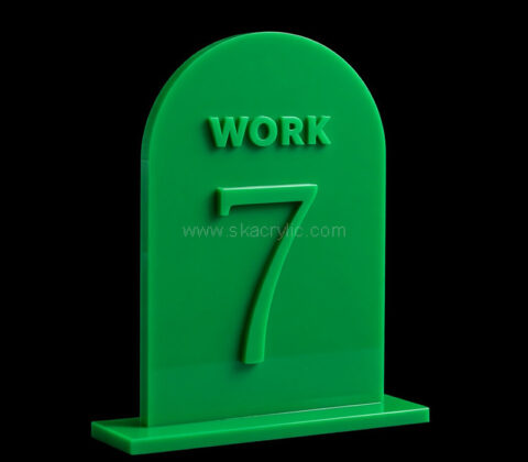 Custom acrylic table numbers sign for restaurants