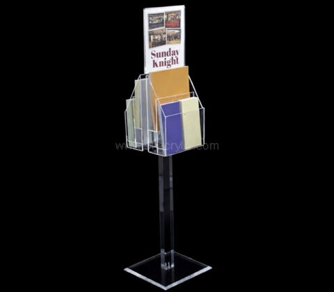 Custom acrylic floor stand brochure holders
