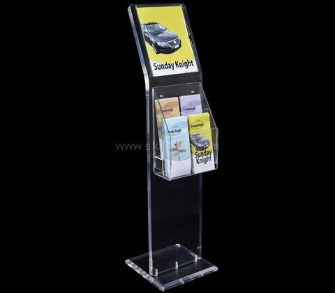Custom acrylic floor stand leaflet display holders