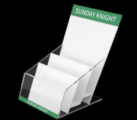 Custom acrylic 3 pockets leaflet display rack BH-2691 Custom acrylic 3 pockets leaflet display rack