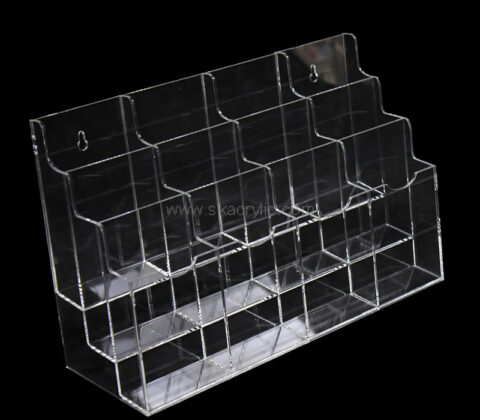 Custom acrylic multi pockets leaflet display holders