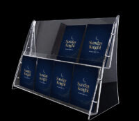 Custom acrylic multifunctional 2 tiers brochure display holders BH-2693 Custom acrylic multifunctional 2 tiers brochure display holders