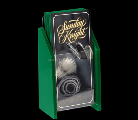 Custom acrylic tri-fold brochure display stand holder