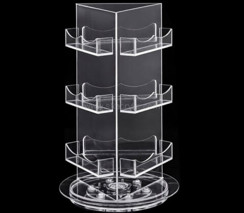 Custom acrylic rotating multi tiers business cards holder