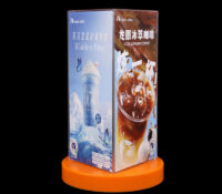 Custom acrylic 3 sides rotating sign holder SH-1137 Custom acrylic 3 sides rotating sign holder