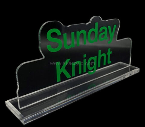 Custom acrylic countertop sign holder
