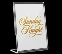 Custom acrylic L shape countertop sign holder SH-1141 Custom acrylic L shape countertop sign holder